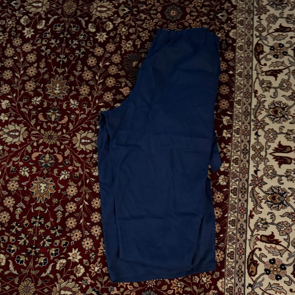 Lands' End Navy Linen Pants